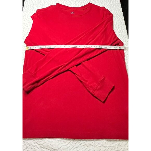 George Men's Red Long-Sleeve T-Shirt Size M Crew Neckline - Picture 1 of 3